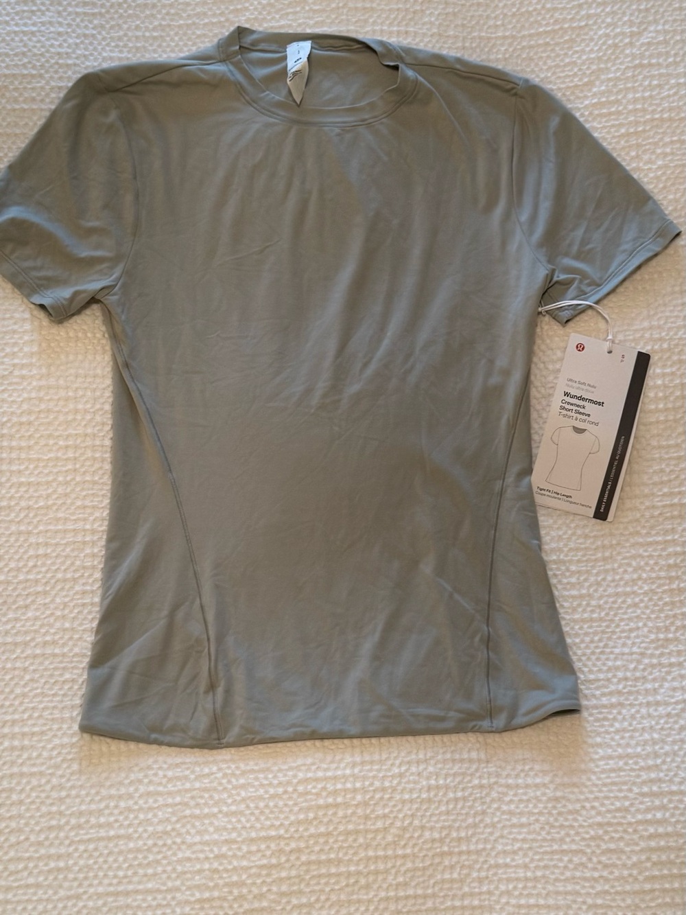 lululemon Wundermost Nulu Crewneck Short Sleeve Tee | Sage Green